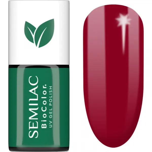 Semilac UV Hybrid BioColor gélový lak na nechty s použitím UV/LED lampy odtieň 729 Dark Cherry 7 ml