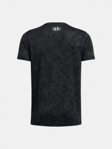Čierne chlapčenské športové tričko Under Armour UA Tech Vent Geode SS-ORG