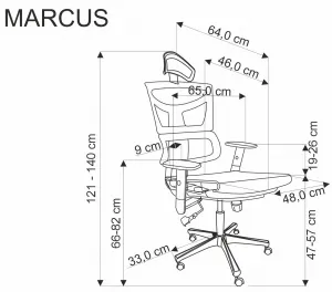 HALMAR Kancelárská stolička MARCUS čierna