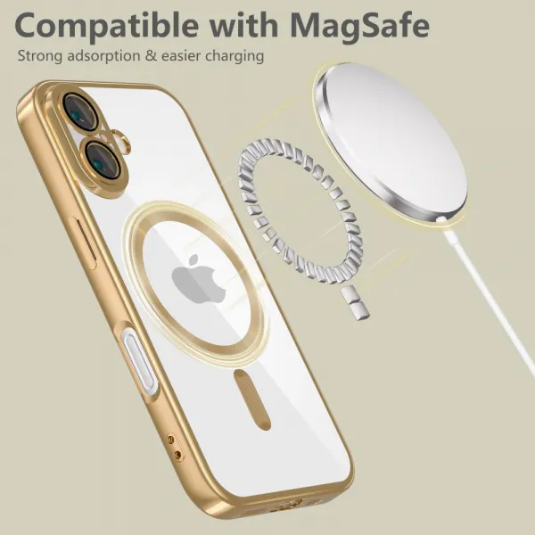 Techsuit Luxury Crystal MagSafe, iPhone 16e / 17e, čierny