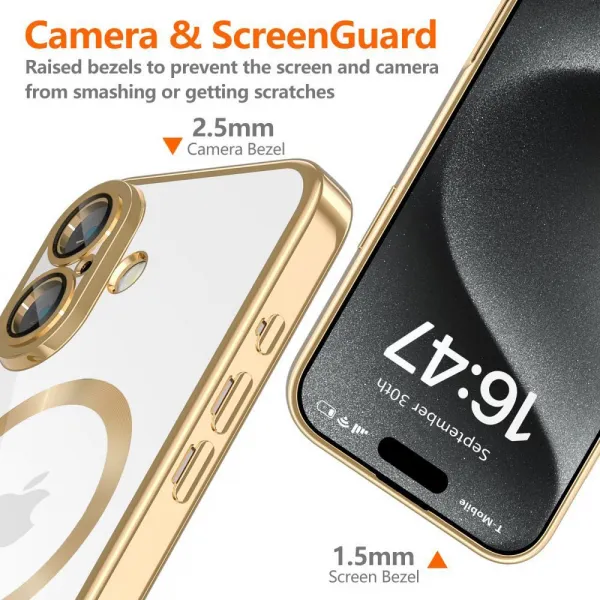 Techsuit Luxury Crystal MagSafe, iPhone 16e / 17e, čierny
