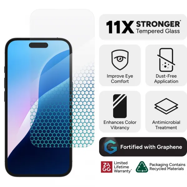 ZAGG InvisibleShield Glass XTR4 Tvrdené sklo, iPhone 15 / 16