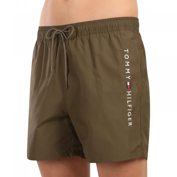 Pánske plavky Tommy Hilfiger zelené (UM0UM03258 RBN) M