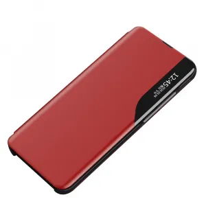 MG Eco Leather View knižkové puzdro na Xiaomi Poco M4 Pro 5G, červené