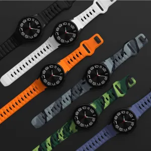 Tech-Protect Silicone Line remienok na Samsung Galaxy Watch 4 / 5 / 5 Pro / 6 / 7 / FE, orange