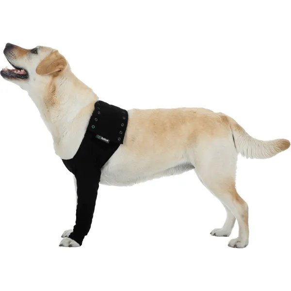Pooperačné ochranné oblečenie na prednú nohu psa, Rozmery návleku: 48cm, obvod hrud. 96-124 cm