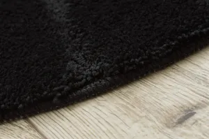 Kúpeľňový koberček SUPREME STONES kamienky, čierny kruh