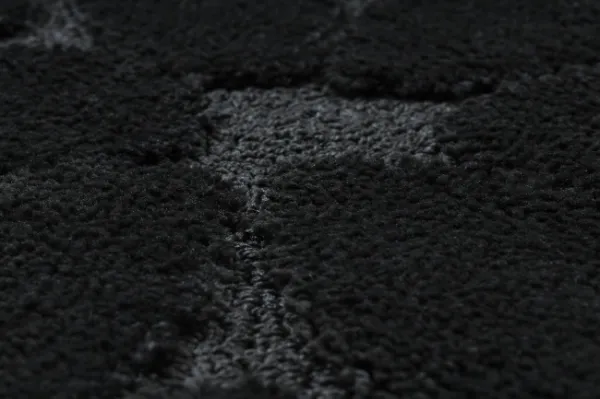 Kúpeľňový koberček SUPREME STONES kamienky, čierny kruh