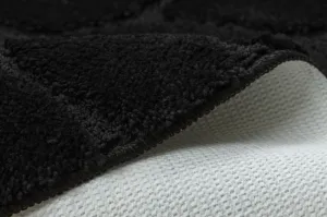 Kúpeľňový koberček SUPREME STONES kamienky, čierny kruh