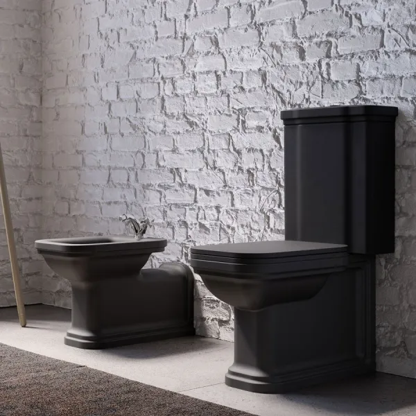 KERASAN - WALDORF nádržka k WC kombi, čierna mat 418131