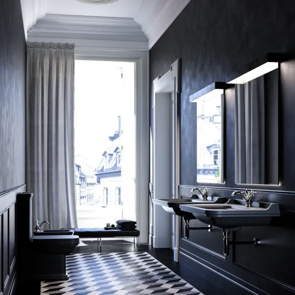 KERASAN - WALDORF nádržka k WC kombi, čierna mat 418131