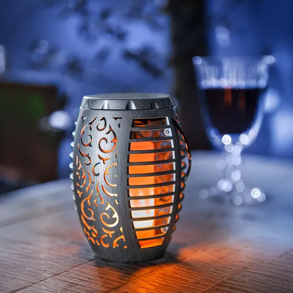 Weltbild LED Pochodeň Flame stříbrná, 2 ks