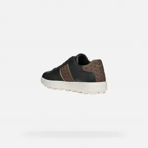Black women's sneakers Geox Spherica Ecub-1 - Women's