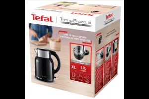 Rýchlovarná kanvica Tefal Thermo Protect XL KO1908E0 Nerezová/Čierna