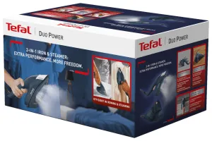 Naparovacia žehlička a naparovač odevov Tefal Duo Power 2v1 JF4032E0 Tmavo modrá