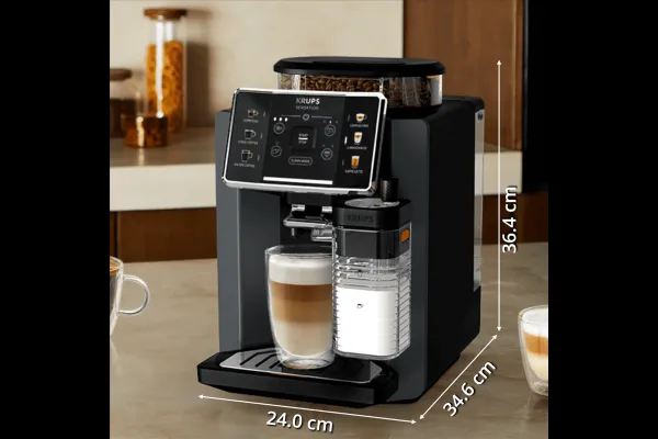 Automatický kávovar KRUPS Sensation Milk EA912B10 Sivý/Čierny