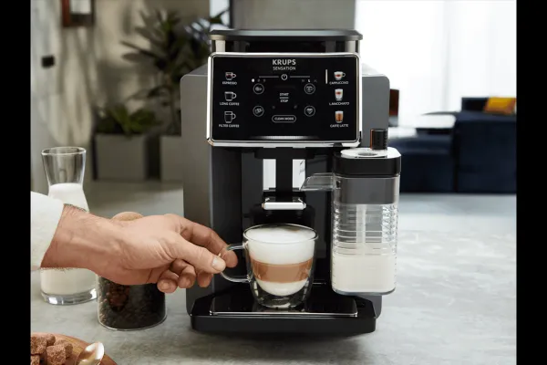 Automatický kávovar KRUPS Sensation Milk EA912B10 Sivý/Čierny