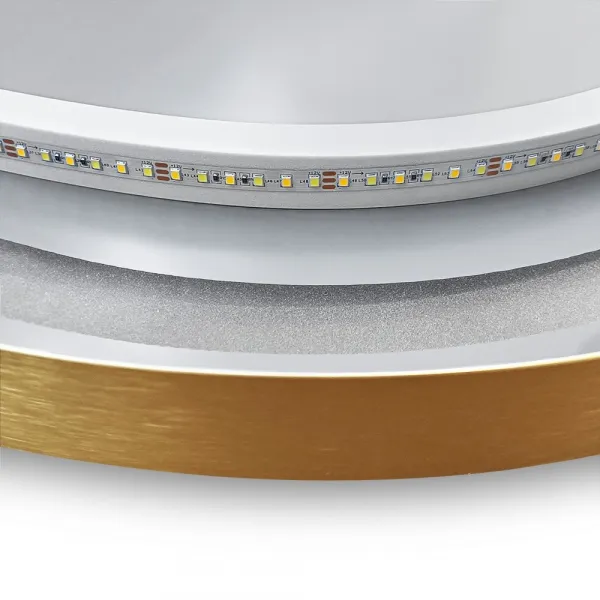 Tutumi Oválné nástěnné zrcadlo s LED osvětlením OVL 50x100 cm zlaté