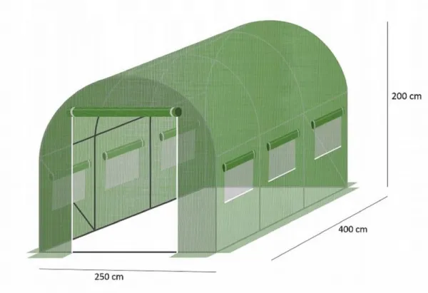 Garden Line Fólie na fóliovník SAMAN 400x250x200 cm zelená