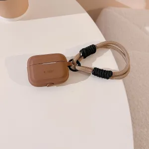 Tech-Protect Silicone Rope puzdro na Apple Airpods Pro 1 / 2, hnedé