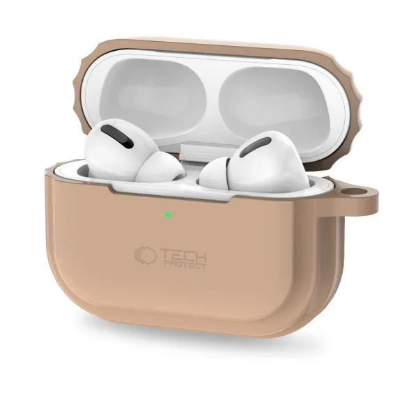 Tech-Protect Silicone Rope puzdro na Apple Airpods Pro 1 / 2, svetlohnedé
