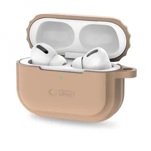 Tech-Protect Silicone Rope puzdro na Apple Airpods Pro 1 / 2, svetlohnedé