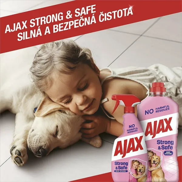 Ajax Strong & Safe viacúčelový čistiaci prostriedok v spreji 500 ml 1ks