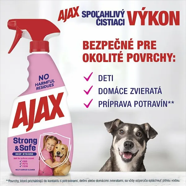Ajax Strong & Safe viacúčelový čistiaci prostriedok v spreji 500 ml 1ks