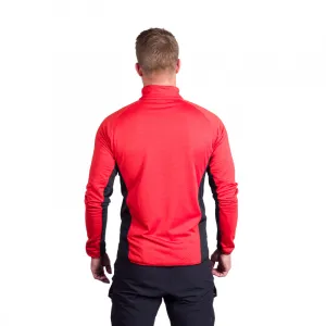 Pánska turistická mikina so zipsom NORTHFINDER PRIMO-361redblack