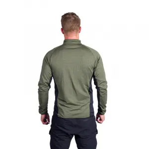 Pánska turistická mikina so zipsom NORTHFINDER PRIMO-409greenblack