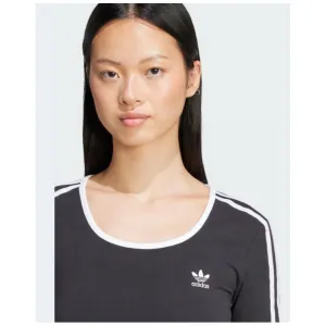 Dámske tričko s dlhým rukávom ADIDAS ORIGINALS 3S LS CROP-BLACK