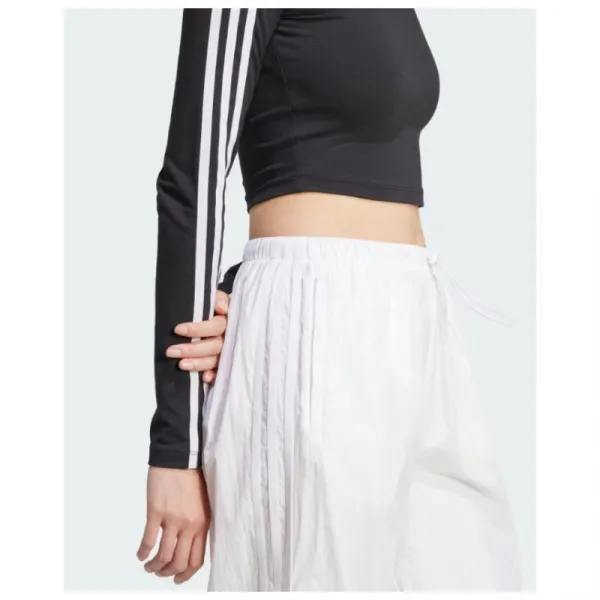 Dámske tričko s dlhým rukávom ADIDAS ORIGINALS 3S LS CROP-BLACK