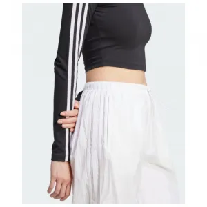 Dámske tričko s dlhým rukávom ADIDAS ORIGINALS 3S LS CROP-BLACK