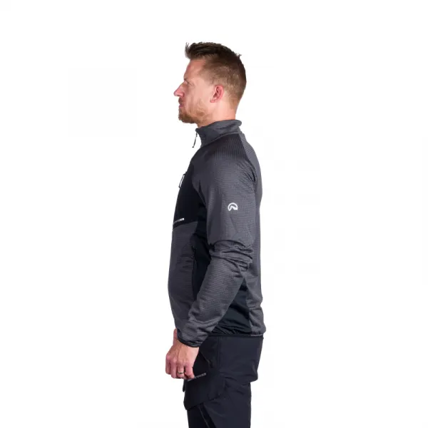 Pánska turistická mikina so zipsom NORTHFINDER PRIMO-270blackblack