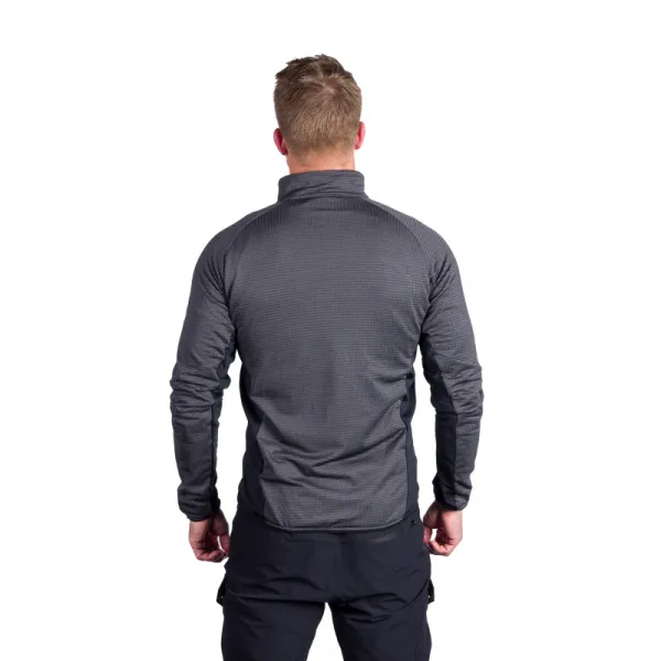 Pánska turistická mikina so zipsom NORTHFINDER PRIMO-270blackblack