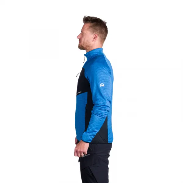 Pánska turistická mikina so zipsom NORTHFINDER PRIMO-282blueblack