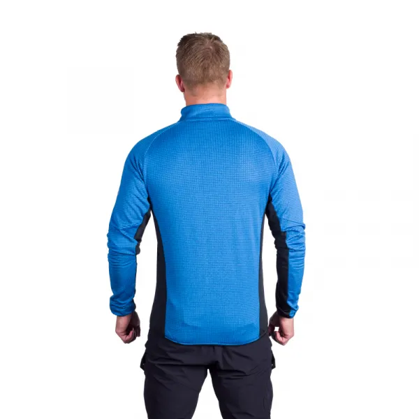 Pánska turistická mikina so zipsom NORTHFINDER PRIMO-282blueblack