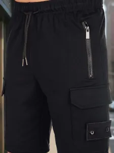 Moderný pánsky komplet s krátkym rukávom čierny farba