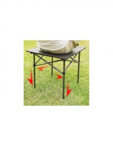 Skladací stôl SC10BR 53x51 cm na turistiku alebo catering v hnedej farbe