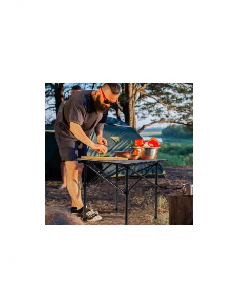 Skladací stôl SC10BR 53x51 cm na turistiku alebo catering v hnedej farbe