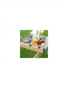 Skladací stôl SC10BR 53x51cm na turistiku alebo catering v béžovej farbe