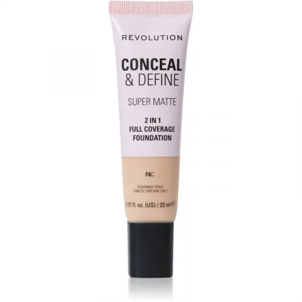 Revolution Conceal & Define zmatňujúci make-up odtieň F4C 23 ml