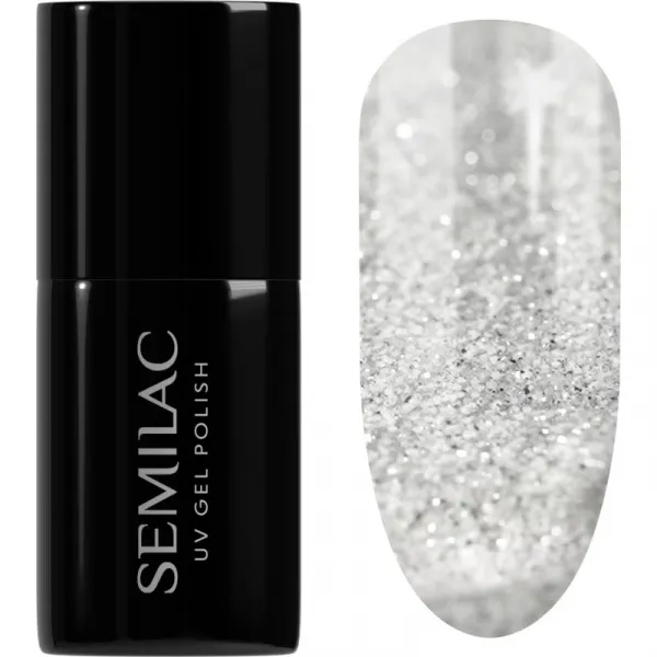 Semilac UV Hybrid Winter Collection gélový lak na nechty s použitím UV/LED lampy odtieň 605 White Flash 7 ml