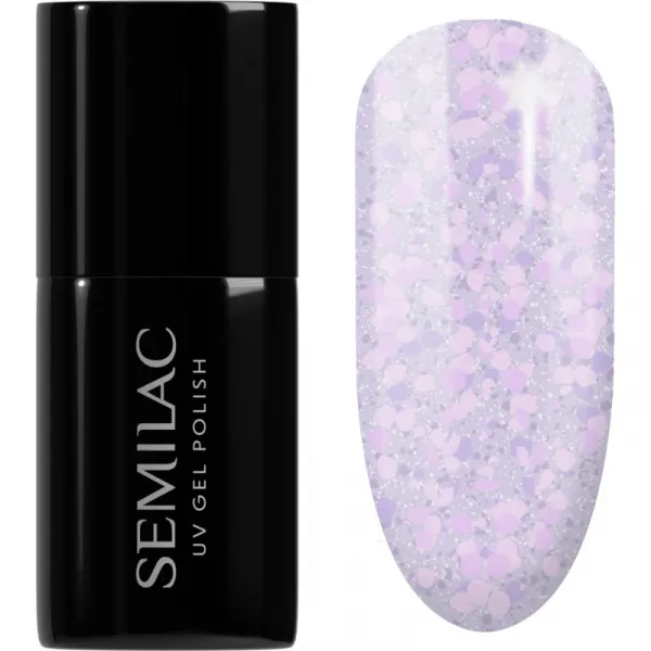 Semilac UV Hybrid Crushed_ICE gélový lak na nechty s použitím UV/LED lampy odtieň 492 Icy Lavender Bliss 7 ml