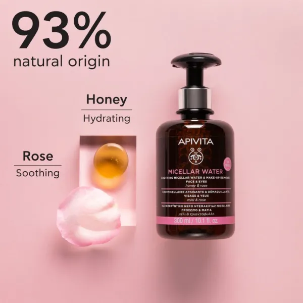 Apivita Cleansing Micellar Water upokojujúca micerálna voda na tvár a oči 300 ml