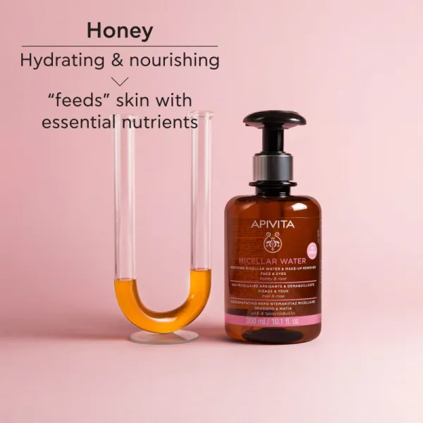 Apivita Cleansing Micellar Water upokojujúca micerálna voda na tvár a oči 300 ml