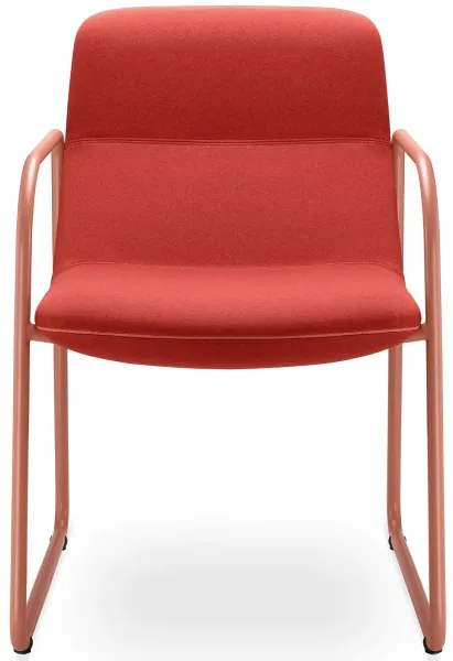 LD SEATING Dizajnové kreslo FLEXI LOUNGE, FL-M-Q-N13, tehlovo červená podnož