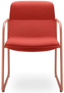 LD SEATING Dizajnové kreslo FLEXI LOUNGE, FL-M-Q-N13, tehlovo červená podnož