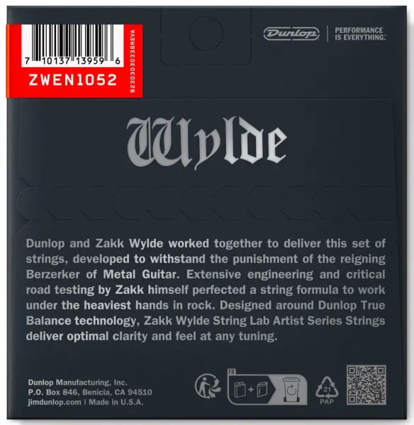 Dunlop Zakk Wylde Electric 10-52