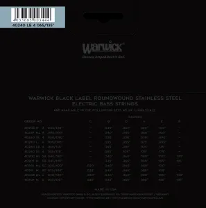 Warwick Black Label Stainless Steel 4 Low B .065-.135